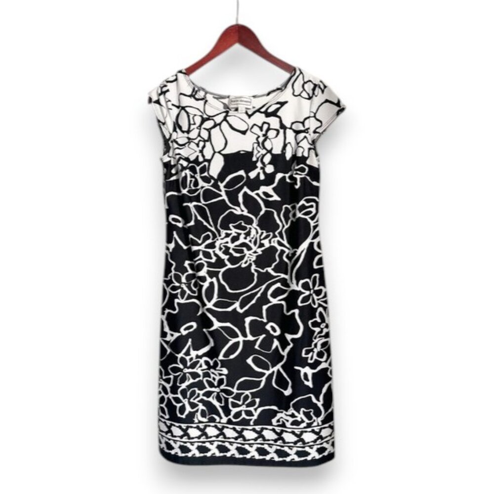 💖$5 DRESSES💖 Karin Stevens Black and White Floral Mini Dress